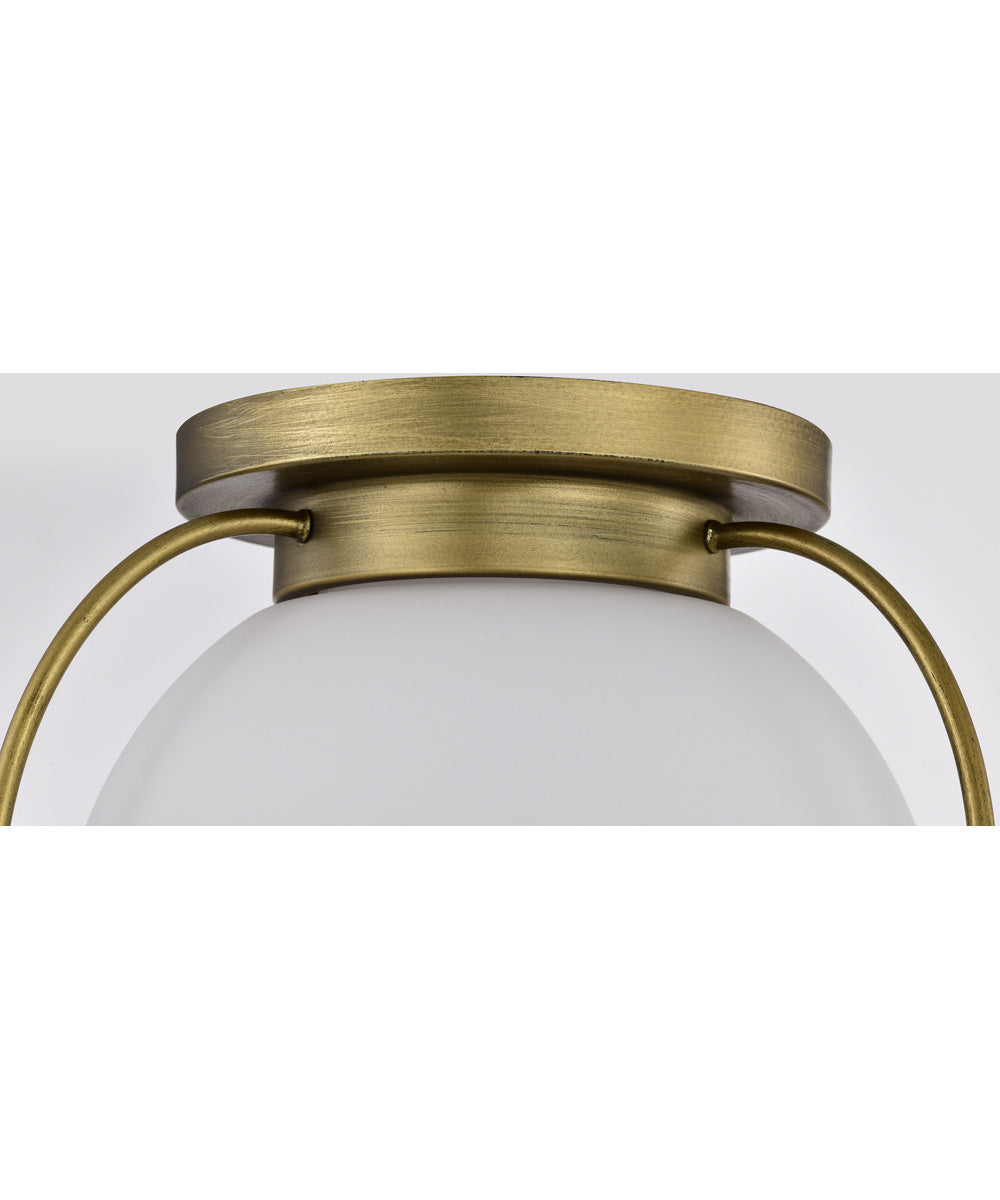 Lakeshore 1-Light Close-to-Ceiling Natural Brass