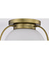 Lakeshore 1-Light Close-to-Ceiling Natural Brass