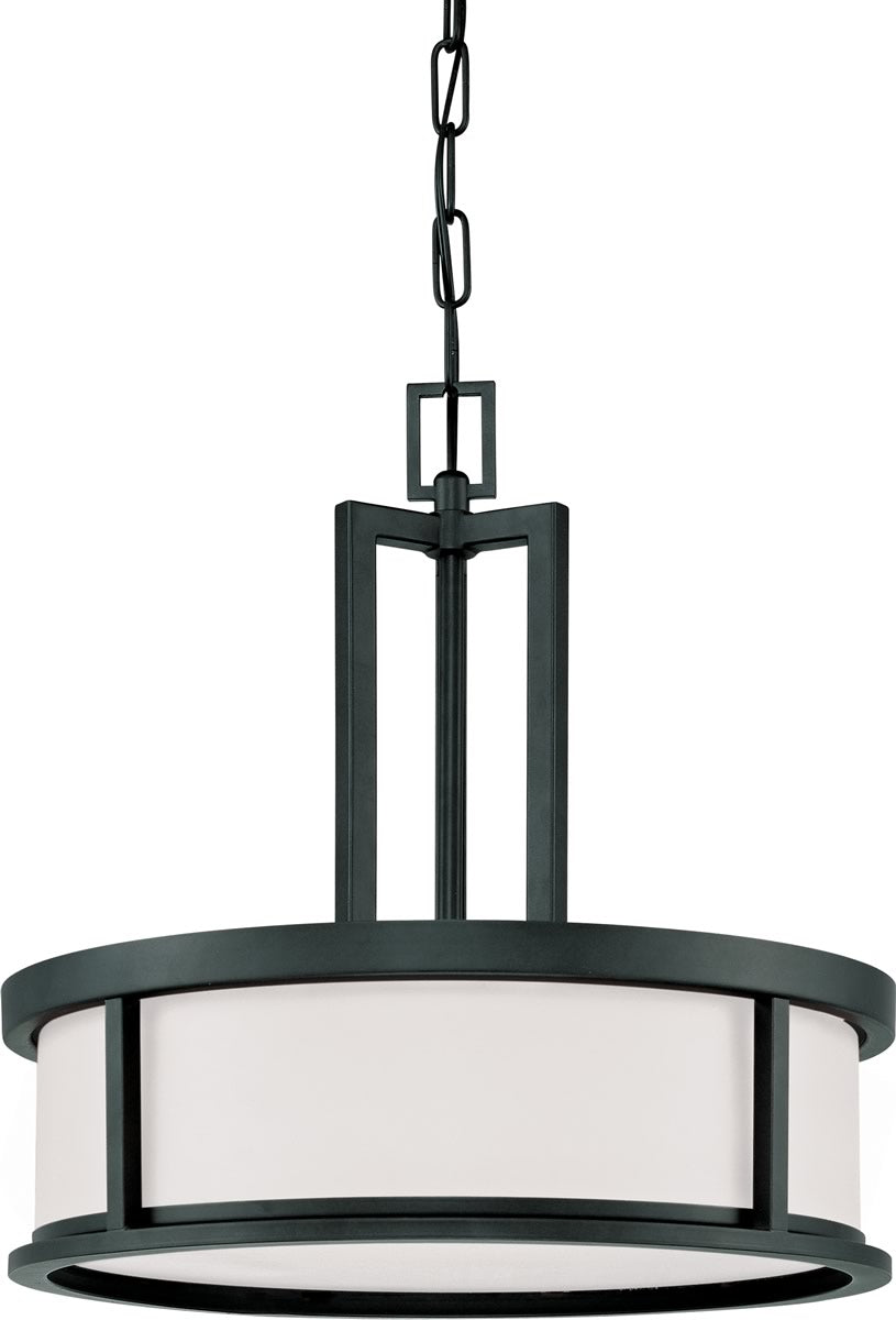 17"W Odeon 4-Light Pendant Aged Bronze