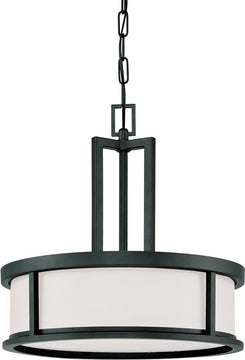 17"W Odeon 4-Light Pendant Aged Bronze