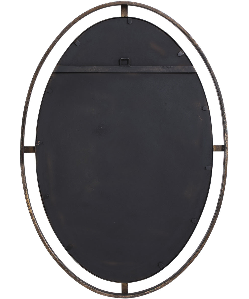 24x35" Wall Mirror Distressed Rustic Bronze