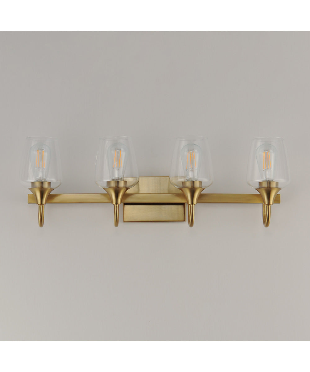 Goblet 4-Light Wall Sconce Natural Aged Brass