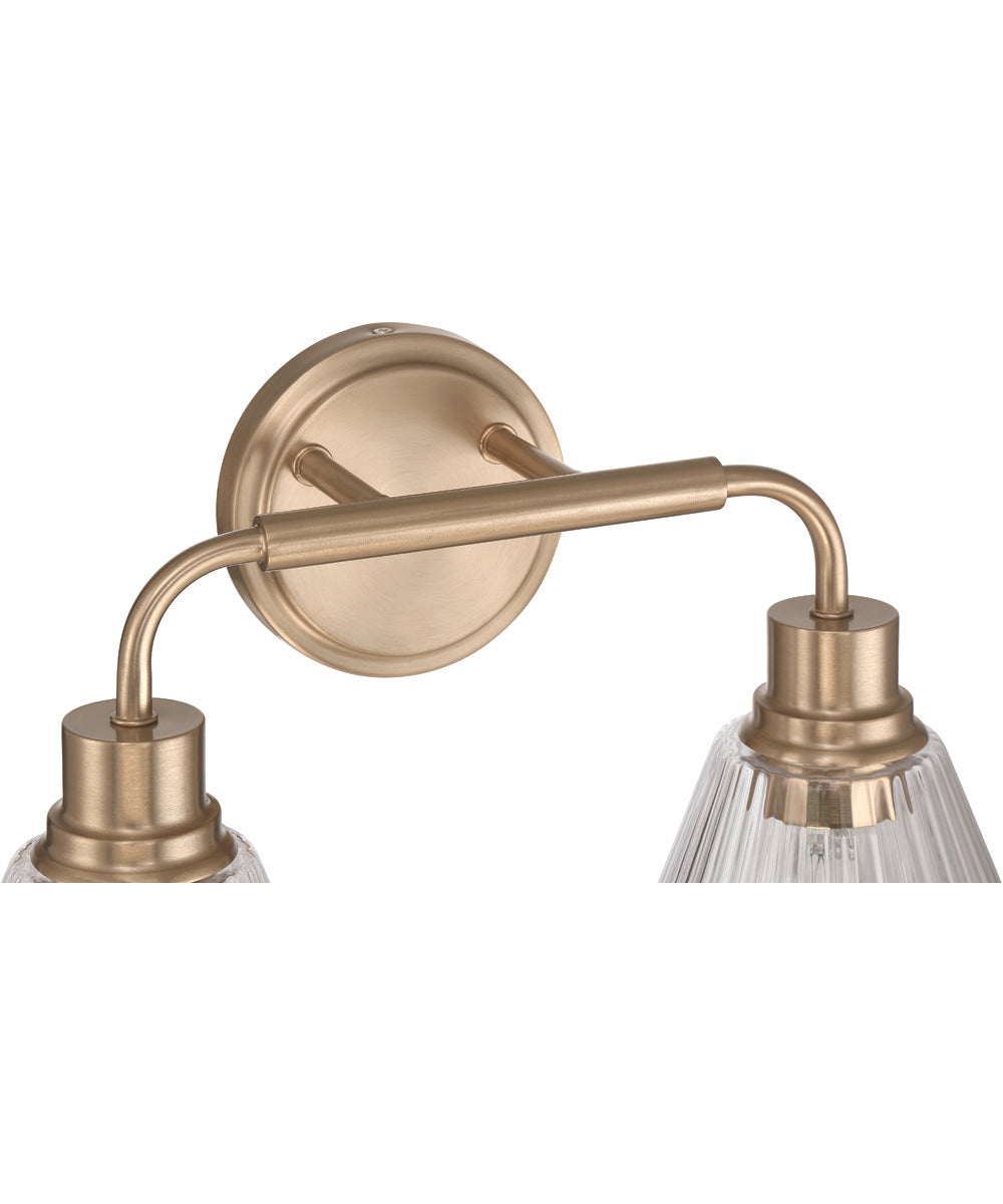 Pleated 2-Light Lighting Premium Bronze