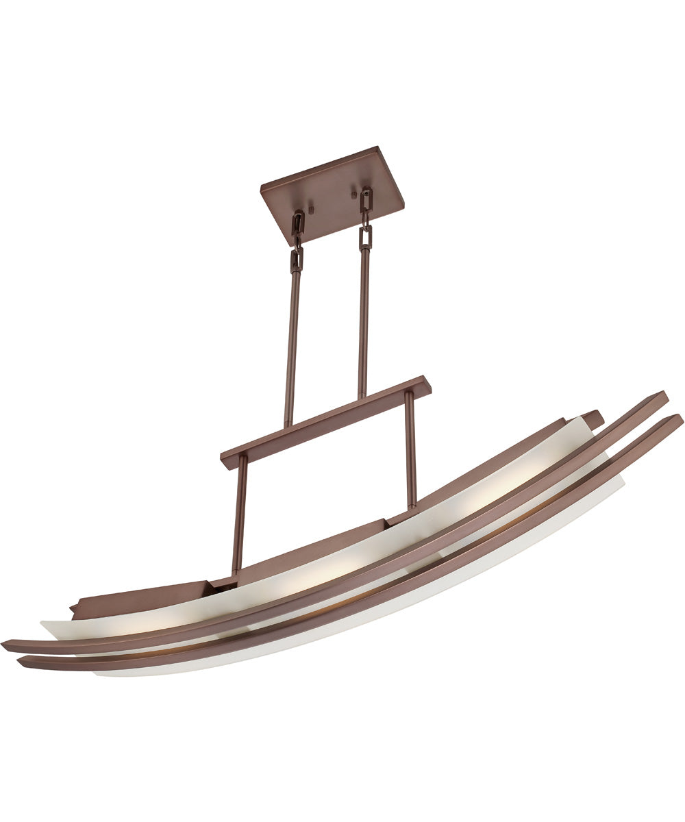 36"W Trax 3-Light LED Pendant Hazel Bronze