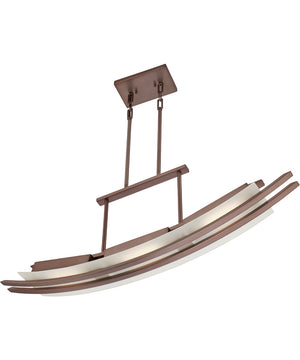 36"W Trax 3-Light LED Pendant Hazel Bronze