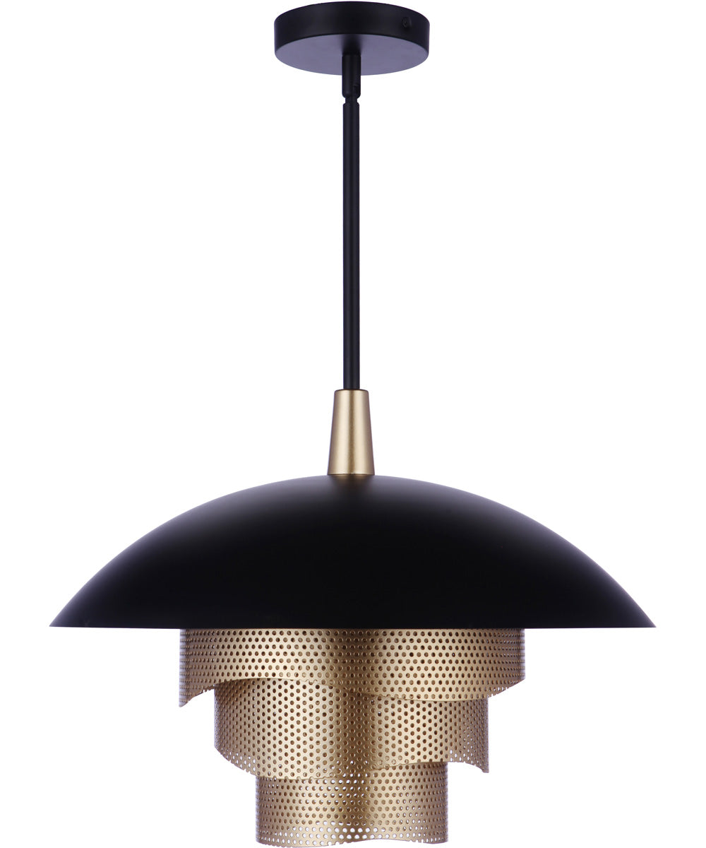 Sculptural Statement Pendants 1-Light Lighting Flat Black/Matte Gold