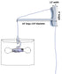 MAST Plug-In Wall Mount Pendant, 2 Light White Cord/Arm with Diffuser, Rounded Corner Square Oatmeal Drum Shade 12"W