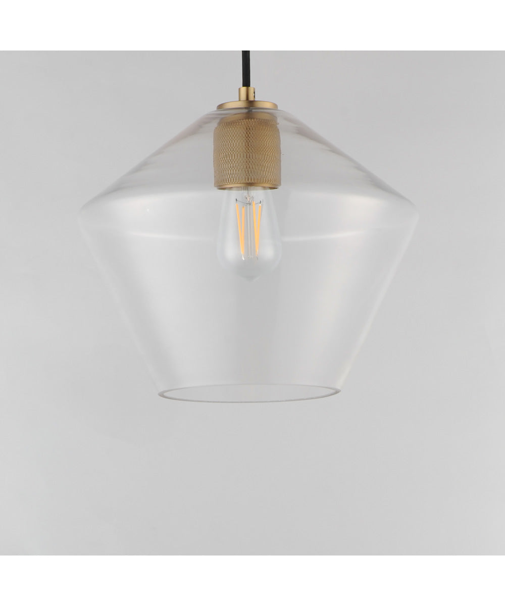 Geode Large Pendant Natural Aged Brass