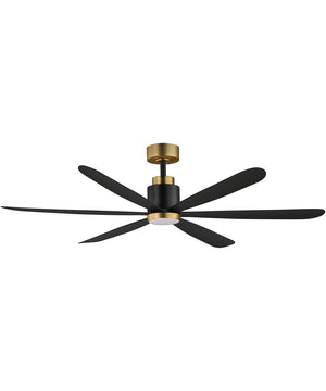 Petals 60 inch 6-Blade Fan w LED Black / Gold