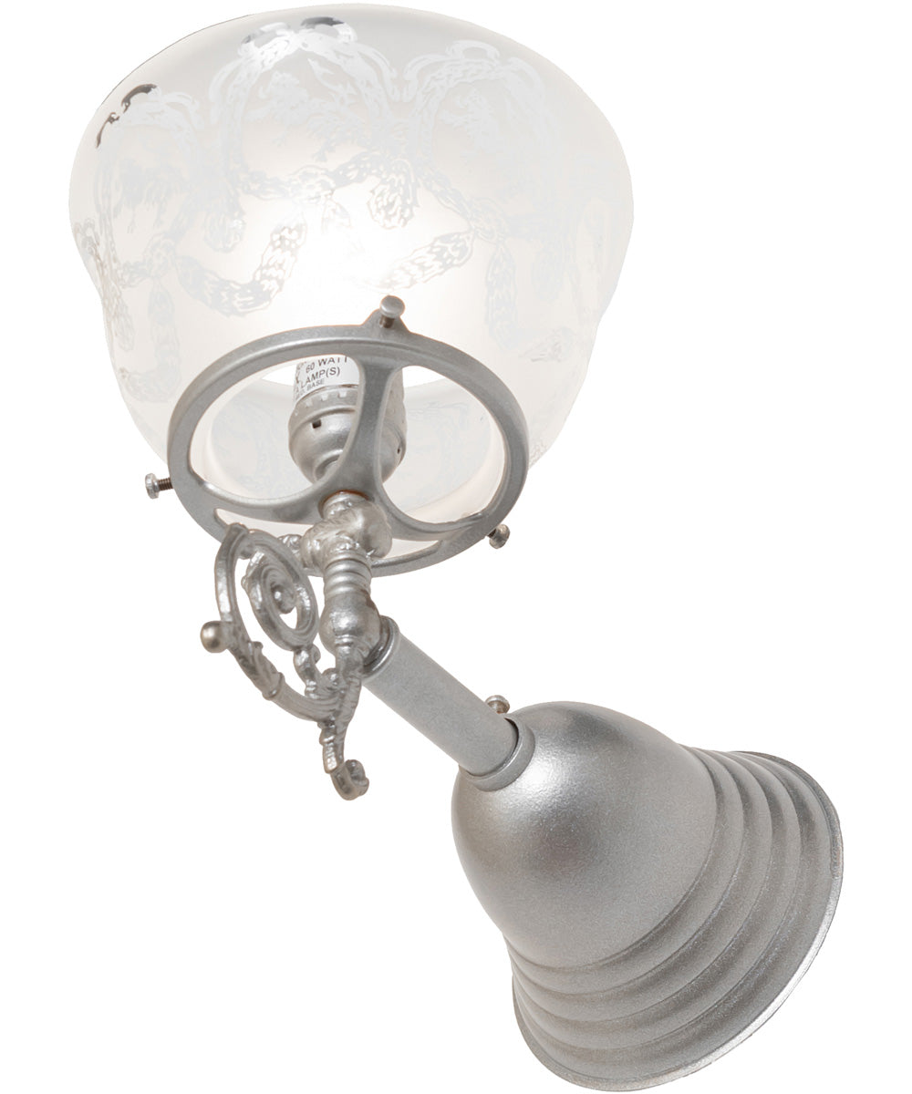7" Wide Gas & Electric Wreath & Garland Wall Sconce