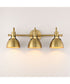 Dusk 3-Light Wall Sconce Satin Brass