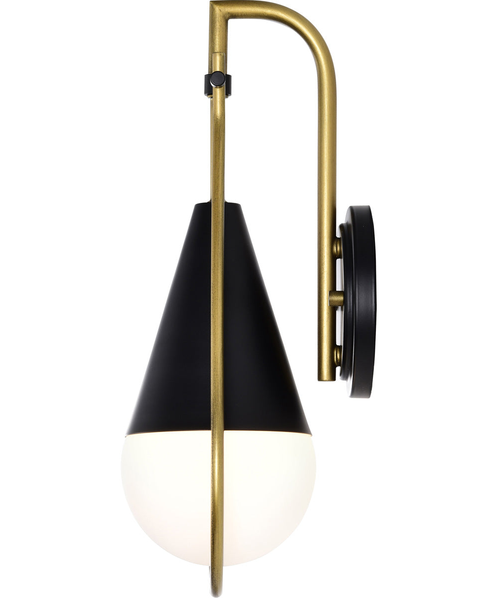 Admiral 1-Light Vanity & Wall Matte Black