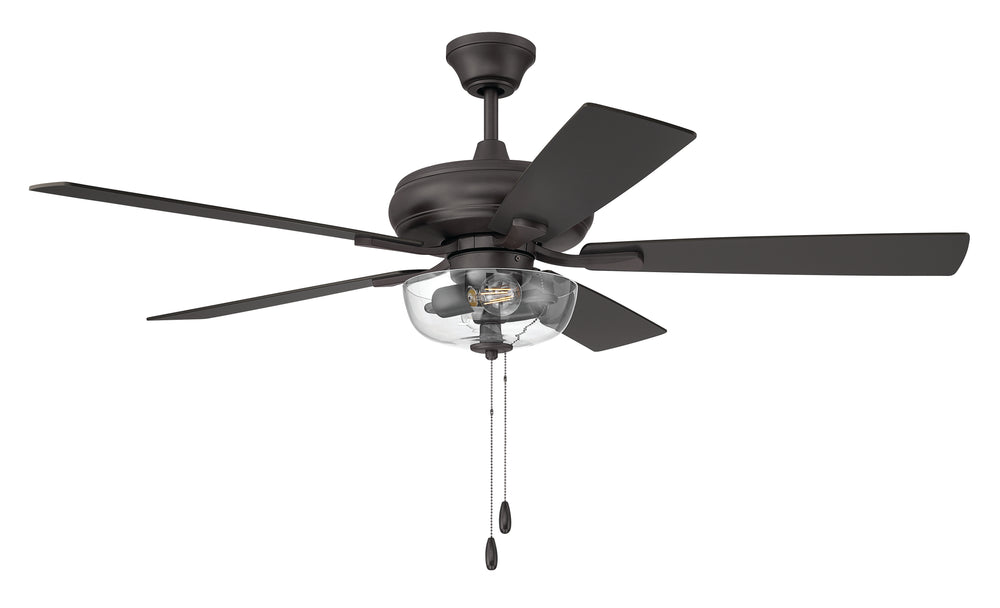 EOS 2 Light Clear Bowl 52" Ceiling Fan 2-Light Fan Classic Bronze