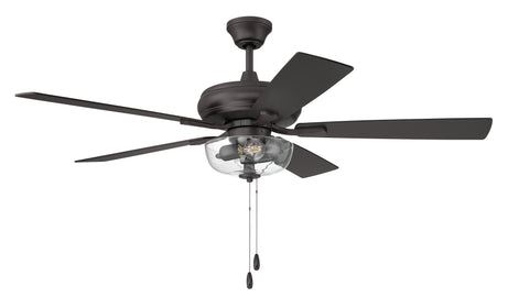 EOS 2 Light Clear Bowl 52" Ceiling Fan 2-Light Fan Classic Bronze