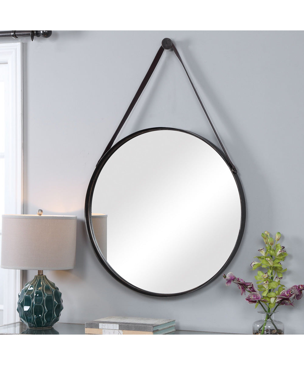 30x30" Wall Mirror Antique Bronze Metal