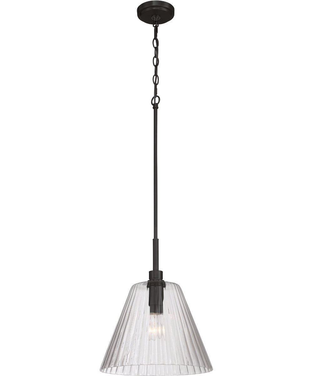 Pleated 1-Light Lighting Flat Black