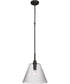 Pleated 1-Light Lighting Flat Black