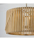 Archer 4-Light Pendant Blonde Wood and Matte Brass