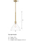 Willow Creek 1 Light Pendant Brushed Gold