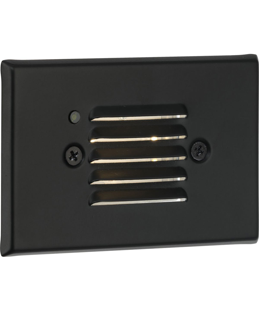 LED Indoor/Outdoor Integrated LED Wall or Step Light with Photocell Black