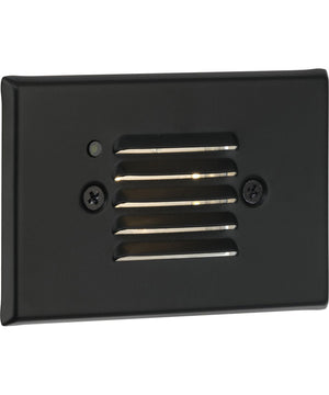 LED Indoor/Outdoor Integrated LED Wall or Step Light with Photocell Black