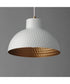 Rockport 10 inch 1-Light Pendant White/Natural Aged Brass