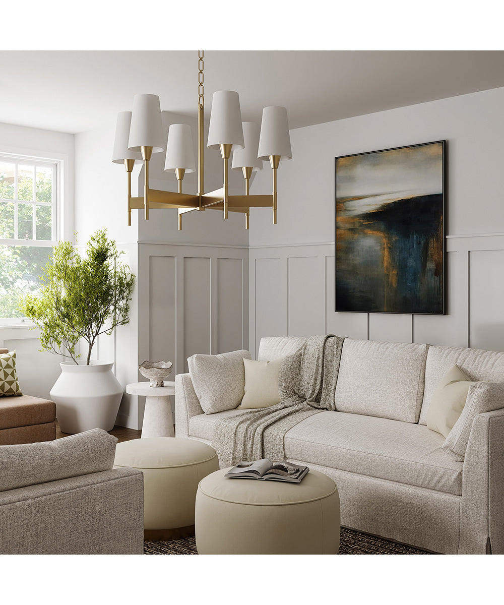 Leland 6-Light Chandelier Aged Brass