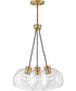 Rumi 1-Light Large Three Light Pendant in Lacquered Brass