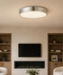 16"w Crystal Moon 1-Light LED Flush Mount Chrome Finish with Clear Cubic Zirconia Glass Shade