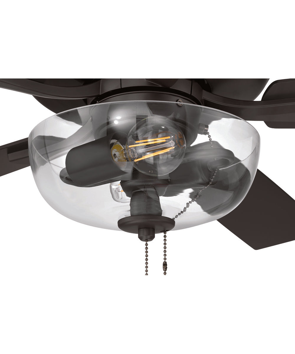 EOS 2 Light Clear Bowl 52" Ceiling Fan 2-Light Fan Classic Bronze