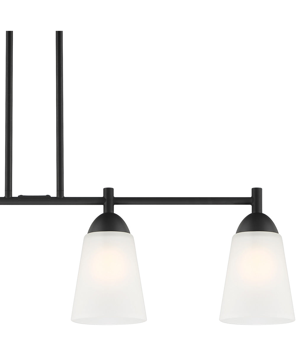 Malone 4 Light Island Matte Black