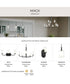 Mack 2-Light Vanity Light with Layered Glass Shades Matte Black