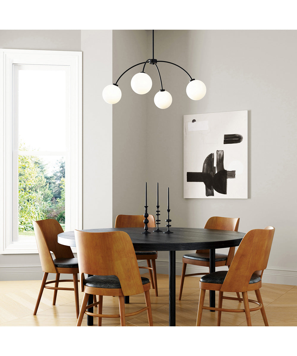 Amos 4-Light Chandelier Black Iron