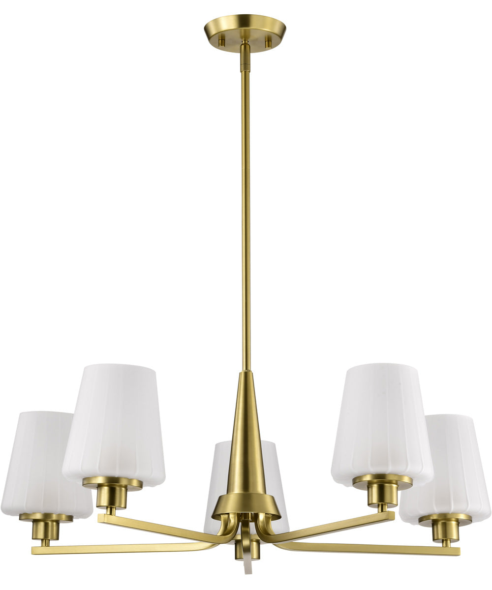 Lune 5-Light Chandelier Vintage Brass