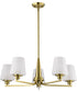 Lune 5-Light Chandelier Vintage Brass