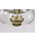 Boliver 3-Light Close-to-Ceiling Vintage Brass