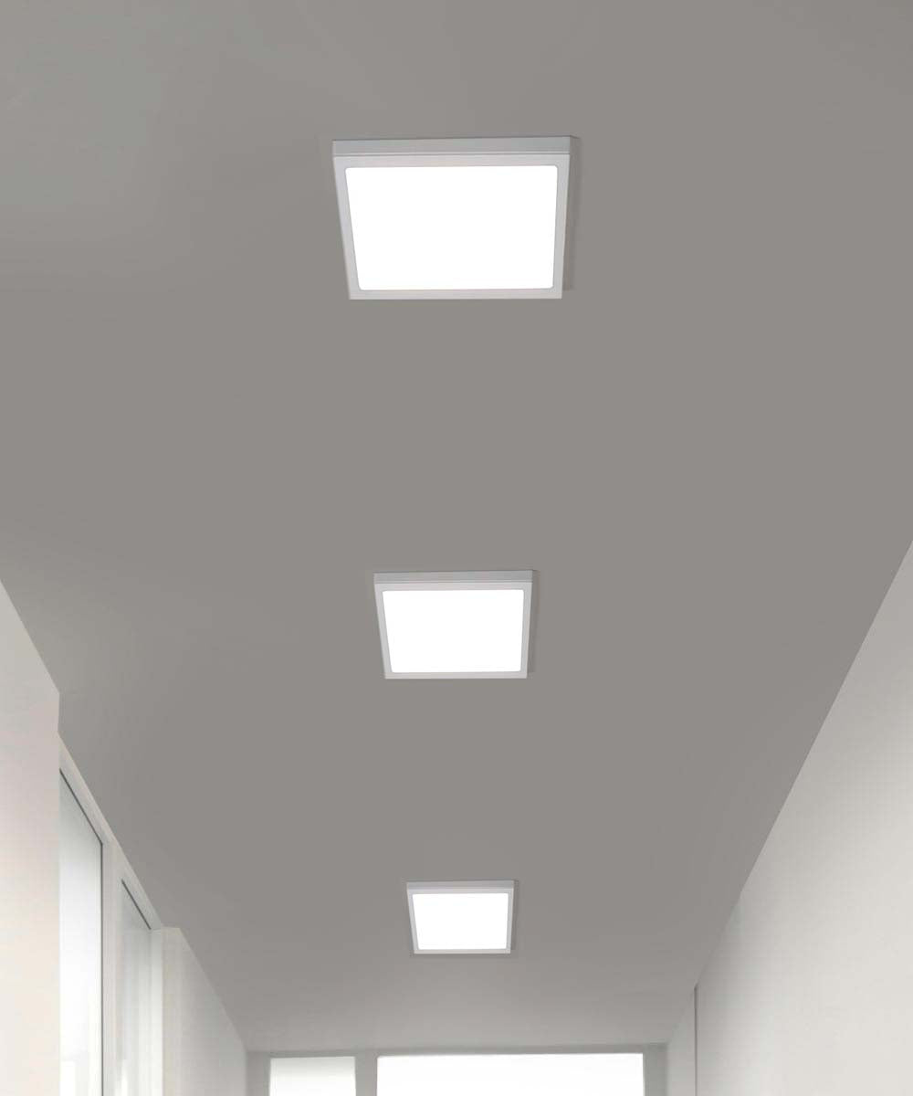 Wafer 9" Square LED Surface Mount Ceiling/Wall Light 3000K White