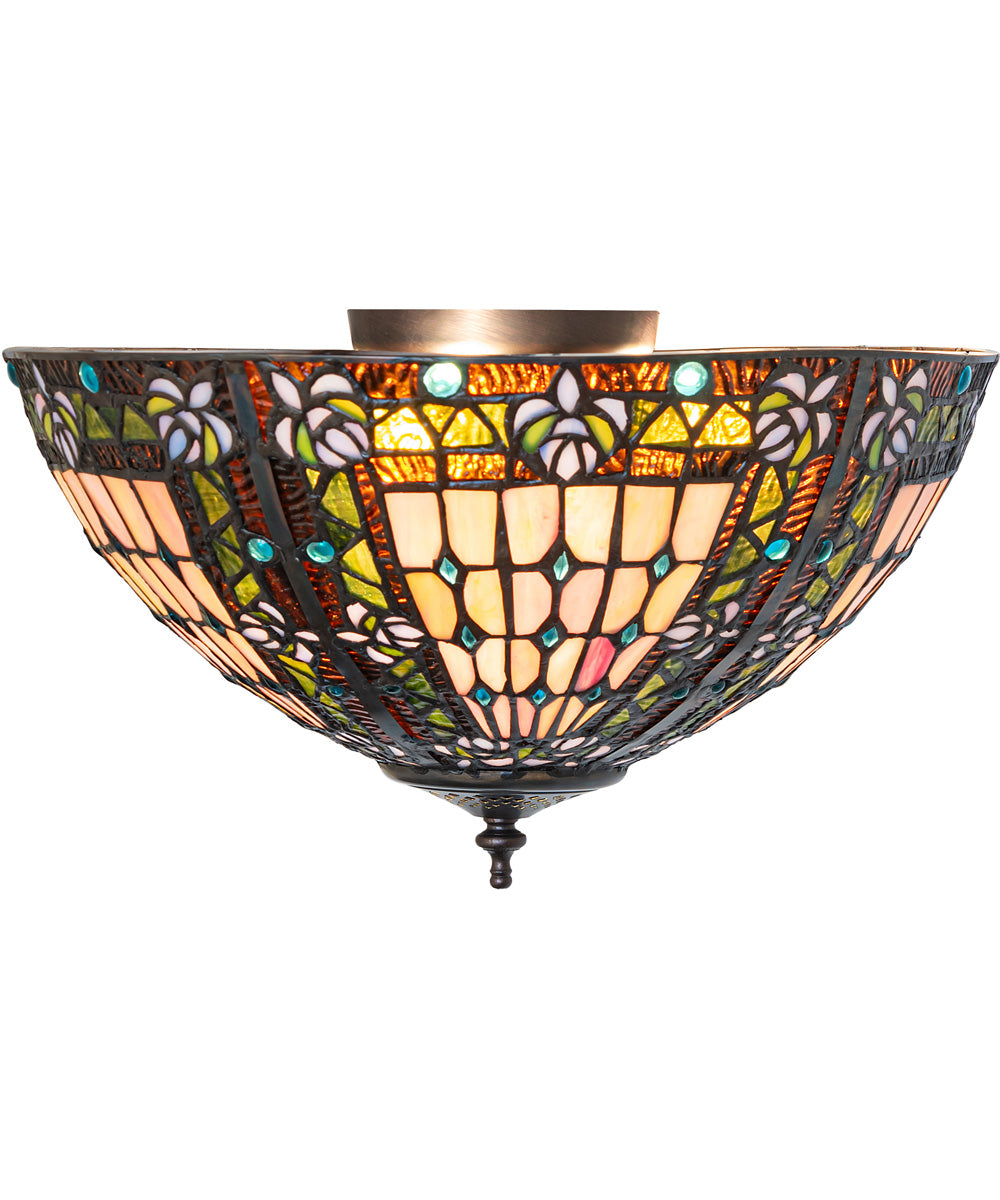 16" Wide Fleur-de-lis Flushmount