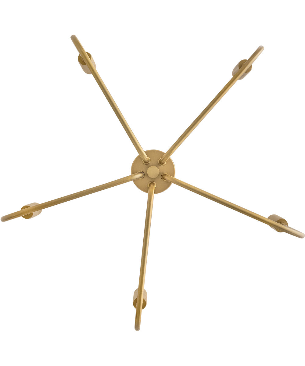 Austen 5-Light Medium Single Tier in Lacquered Brass