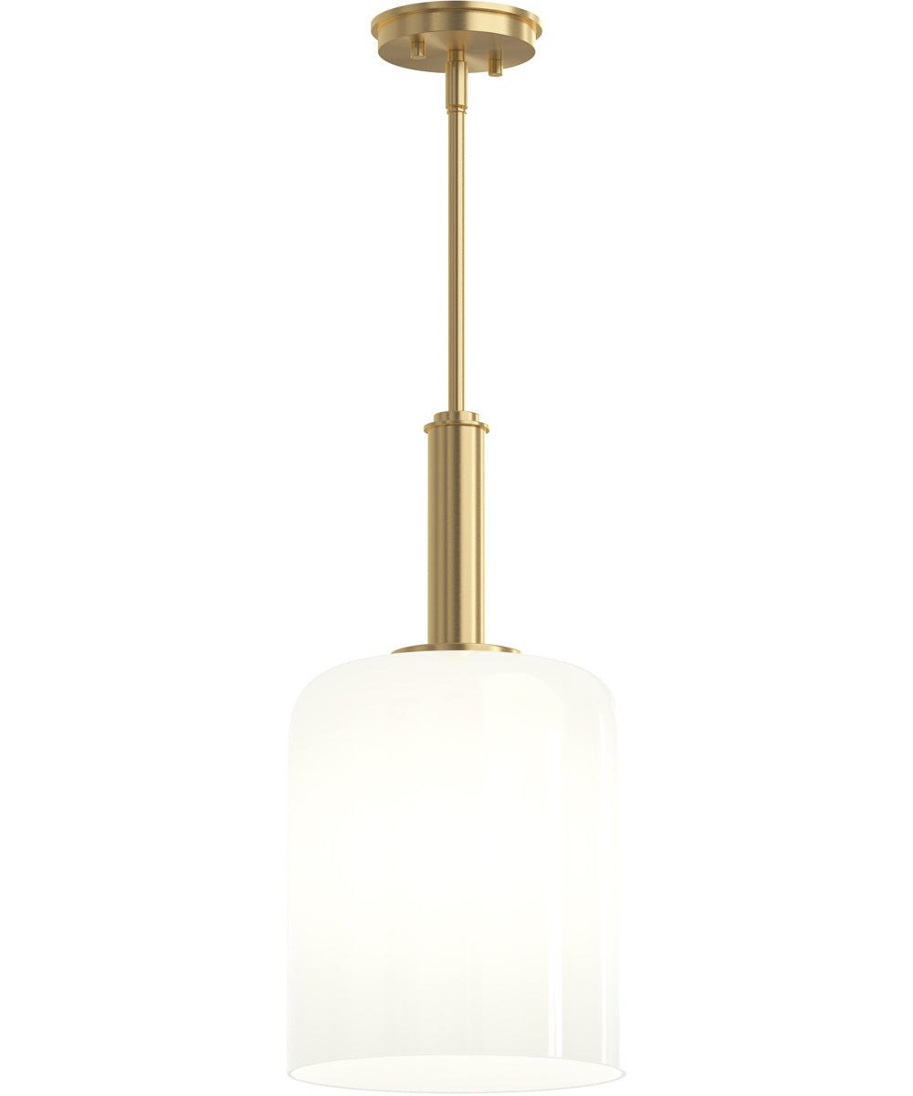 Reines 1-Light Pendant with Opal Glass Shade Brushed Gold