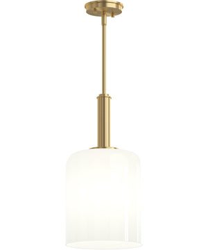 Reines 1-Light Pendant with Opal Glass Shade Brushed Gold
