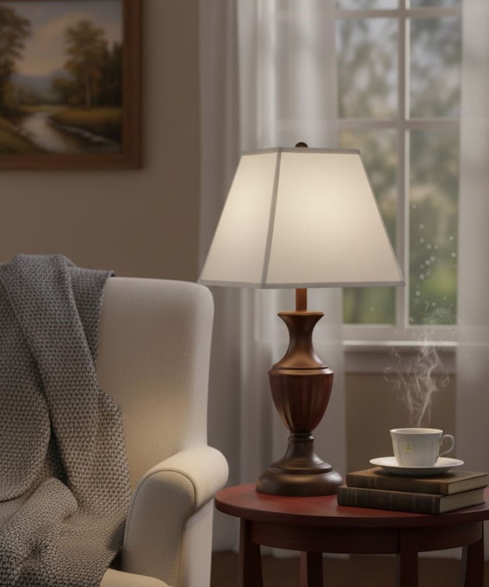 8x14x12 Global White Tapered Square Hardback Lampshade