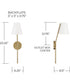 Cami 1-Light Sconce Aged Brass and White