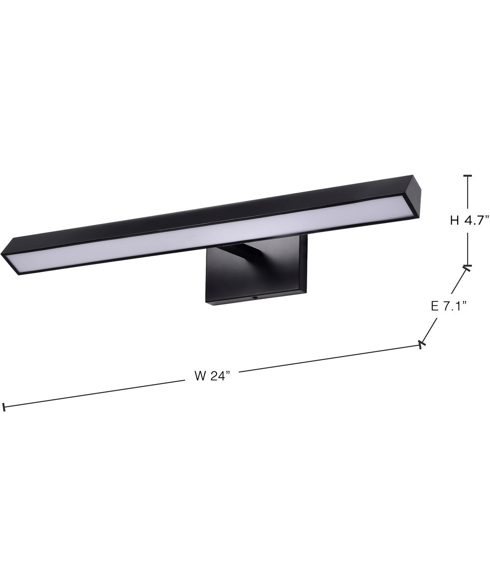 Mila  Vanity & Wall Black