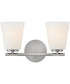 Bri 2-Light Small Two Light Vanity in Brushed Nickel