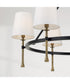 Hollis 6-Light Chandelier Matte Black with Hammered Gold