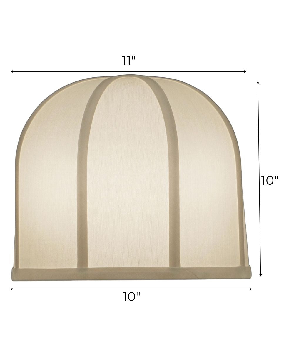 11x10x10 Off White Silk Shantung Umbrella Hardback Lampshade