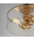Livingston 2-Light Semi-Flush Mount Natural Aged Brass
