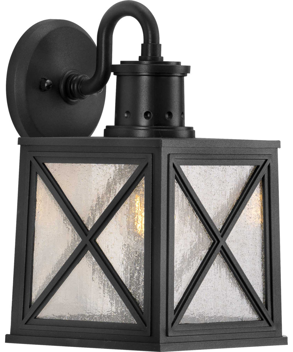 Seagrove 1-Light Medium Wall Lantern with DURASHIELD Textured Black