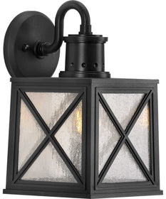Seagrove 1-Light Medium Wall Lantern with DURASHIELD Textured Black